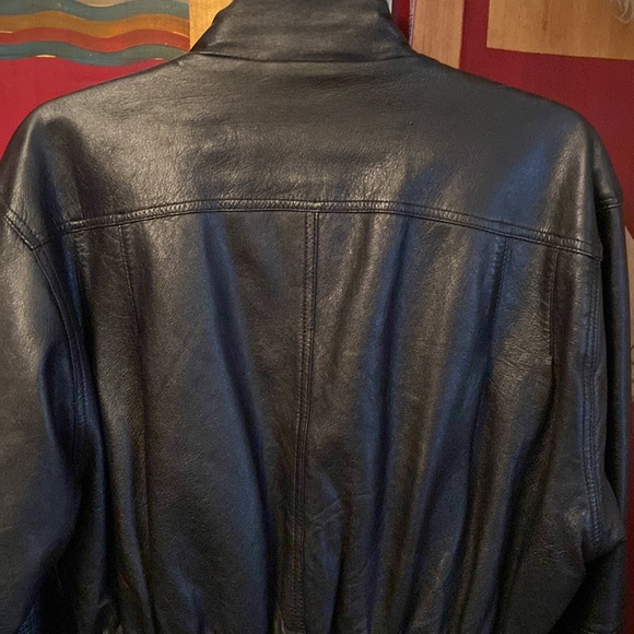 Vintage Heavyweight Leather Coat By F C I Leather Garments. See Pics! SZ L - Picture 3 of 15